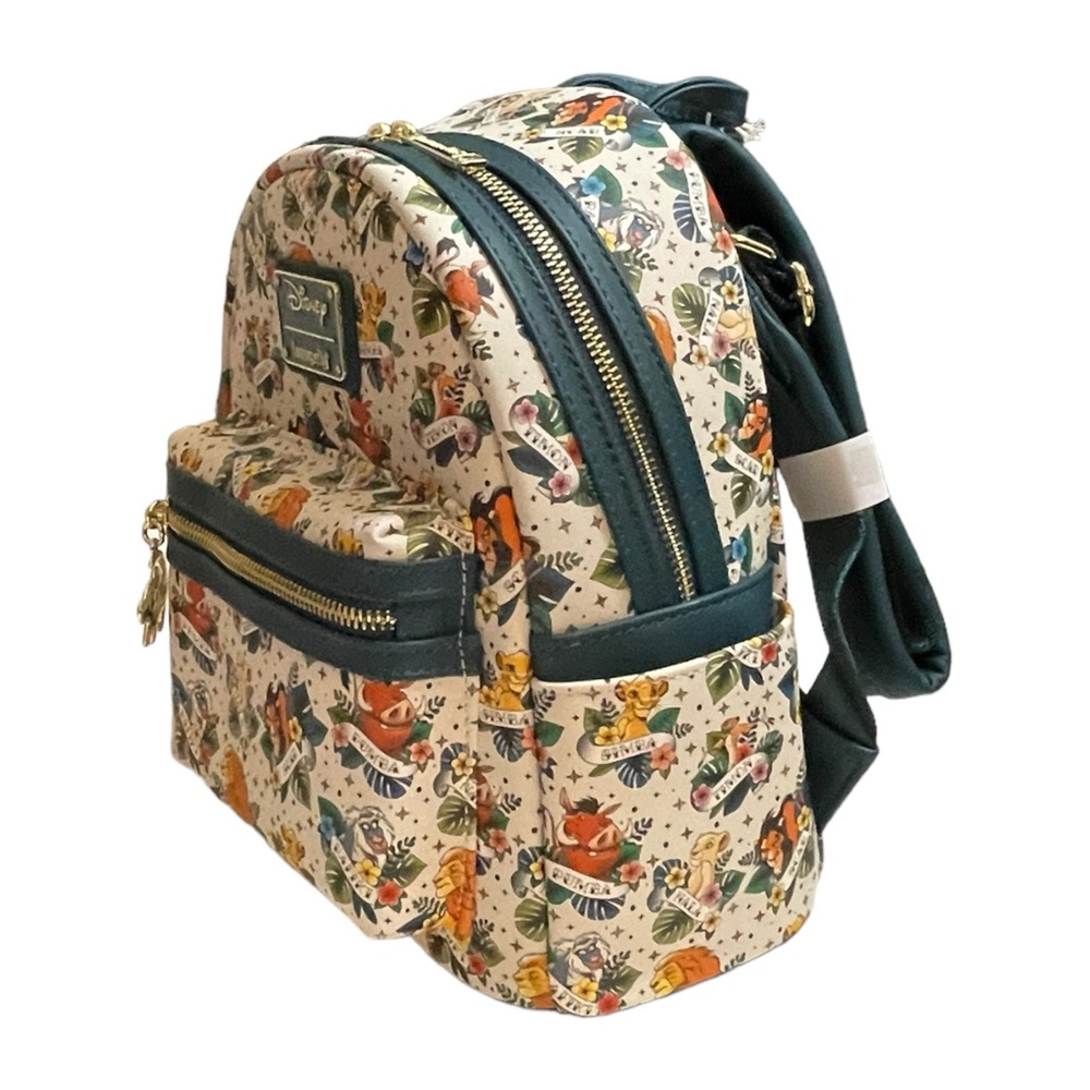 NEW Loungefly Exclusive Disney Lion King Tattoo Mini Backpack NEW WITH TAGS - Picture 8 of 16